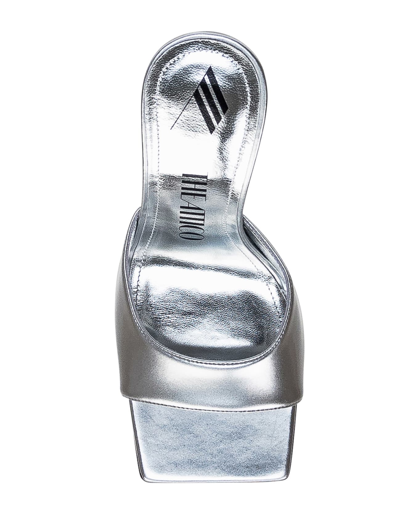 The Attico Cheope Mule - SILVER/CRYSTAL