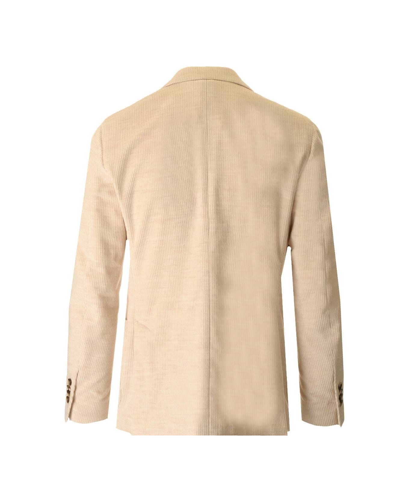 Lardini Unlined Cotton And Alpaca Velvet Jacket - White ジャケット