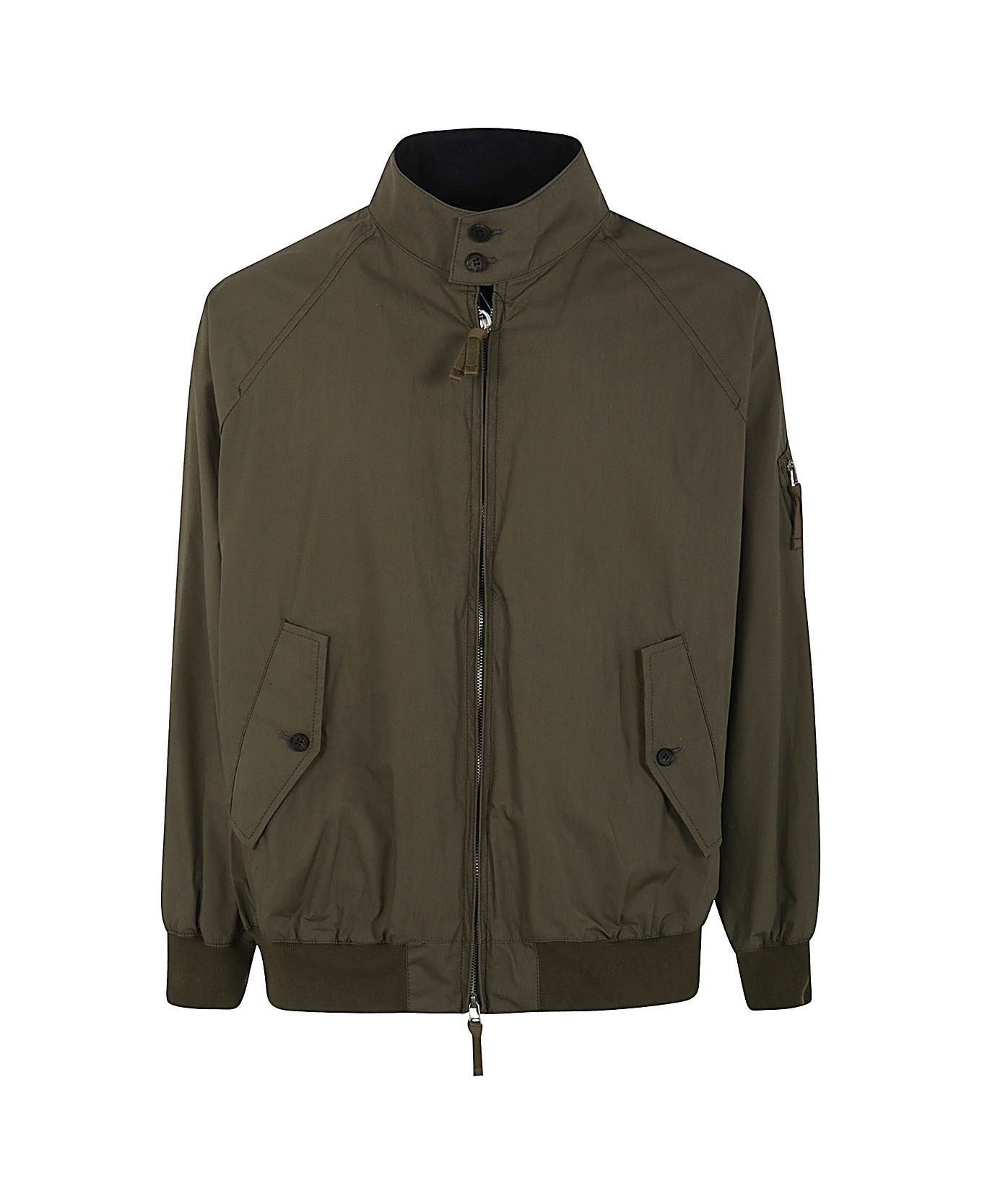 Comme des Garçons Homme Washed Cotton Bomber With Side Zip - Khaki X Navy
