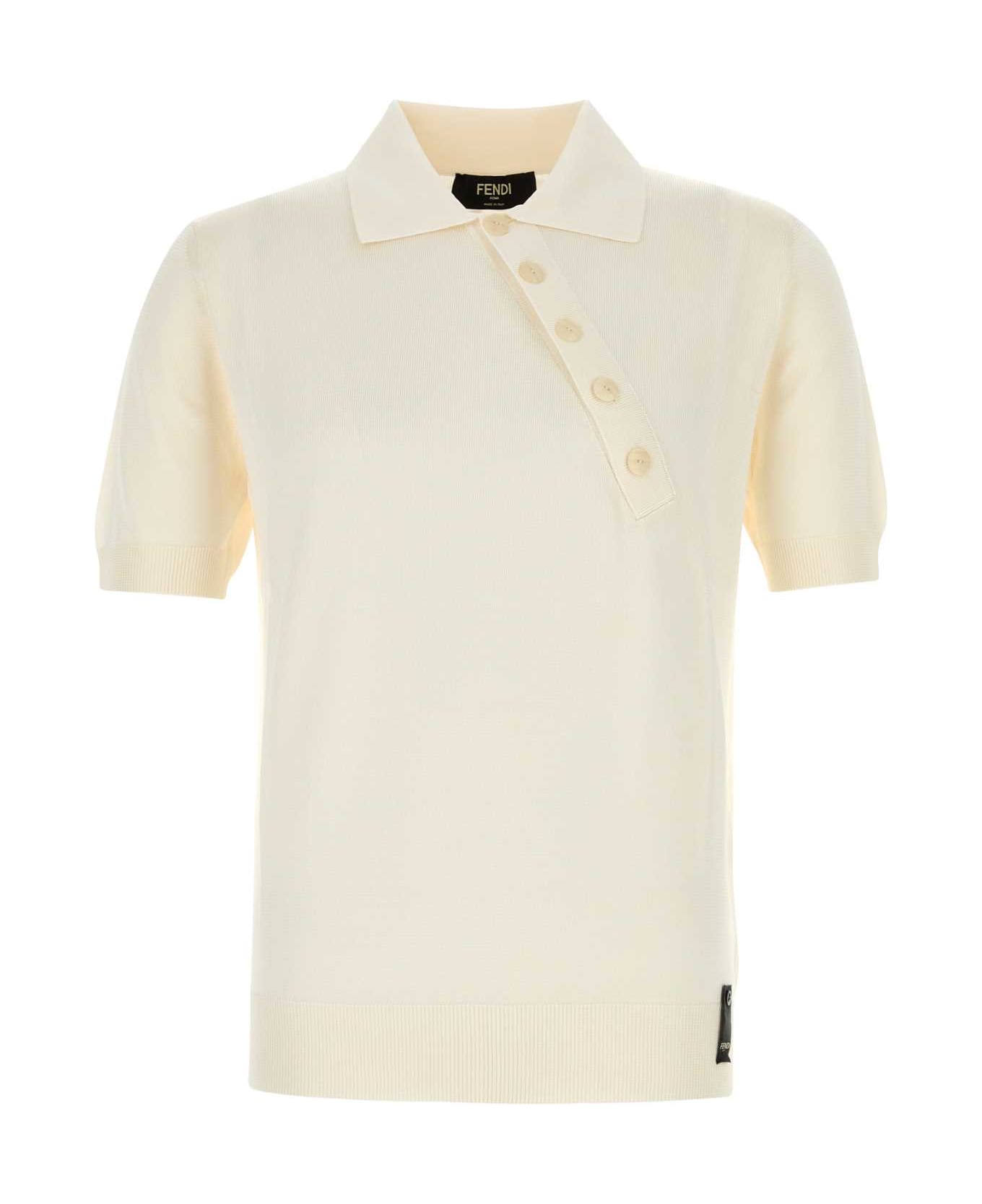 Fendi Viscose Polo Shirt - White