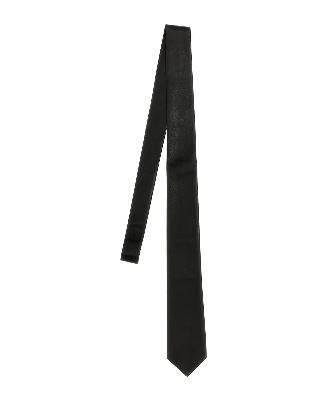 Alexander McQueen Leather Tie - Black