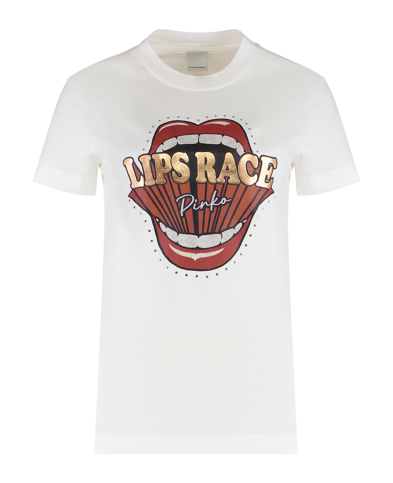 Pinko Cotton Crew-neck T-shirt - White
