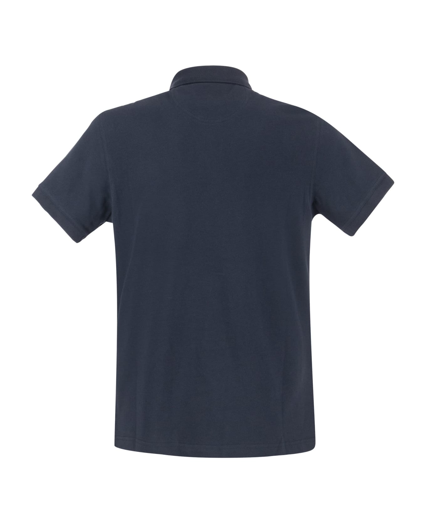 Barbour Tartan Pique Polo Shirt - Navy Blue ポロシャツ