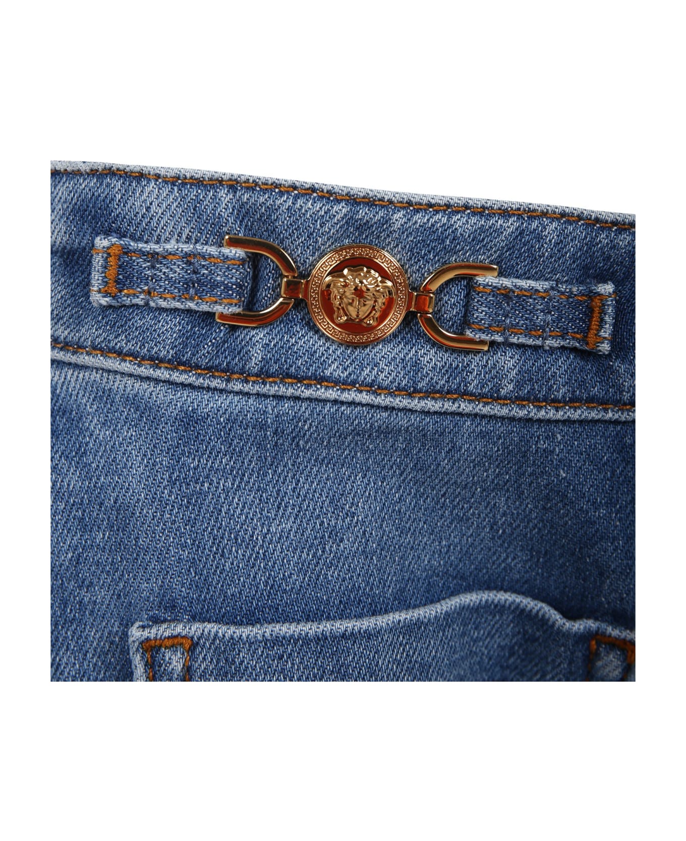 Versace Jeans For Girl With Golden Inserts - Denim