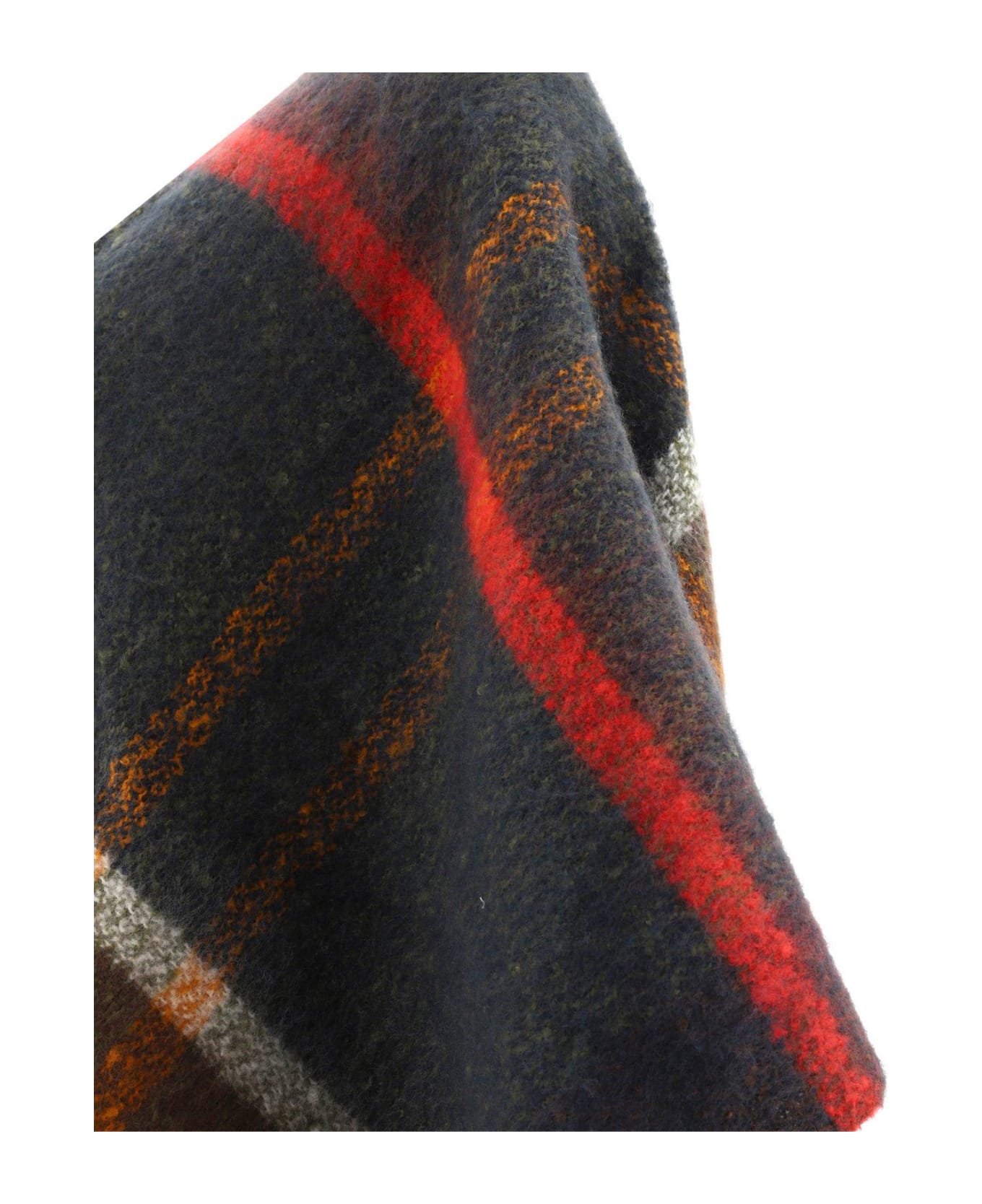 Barbour Checked V-neck Cape - Tartan
