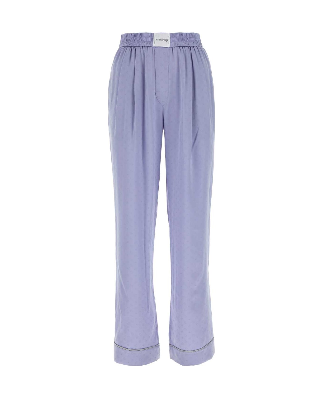T by Alexander Wang Cerulean Blue Satin Pyjama Pant - BLUEBELLS