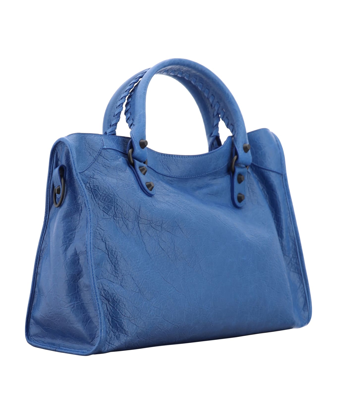 Balenciaga Le City Medium Leather Bag - blue