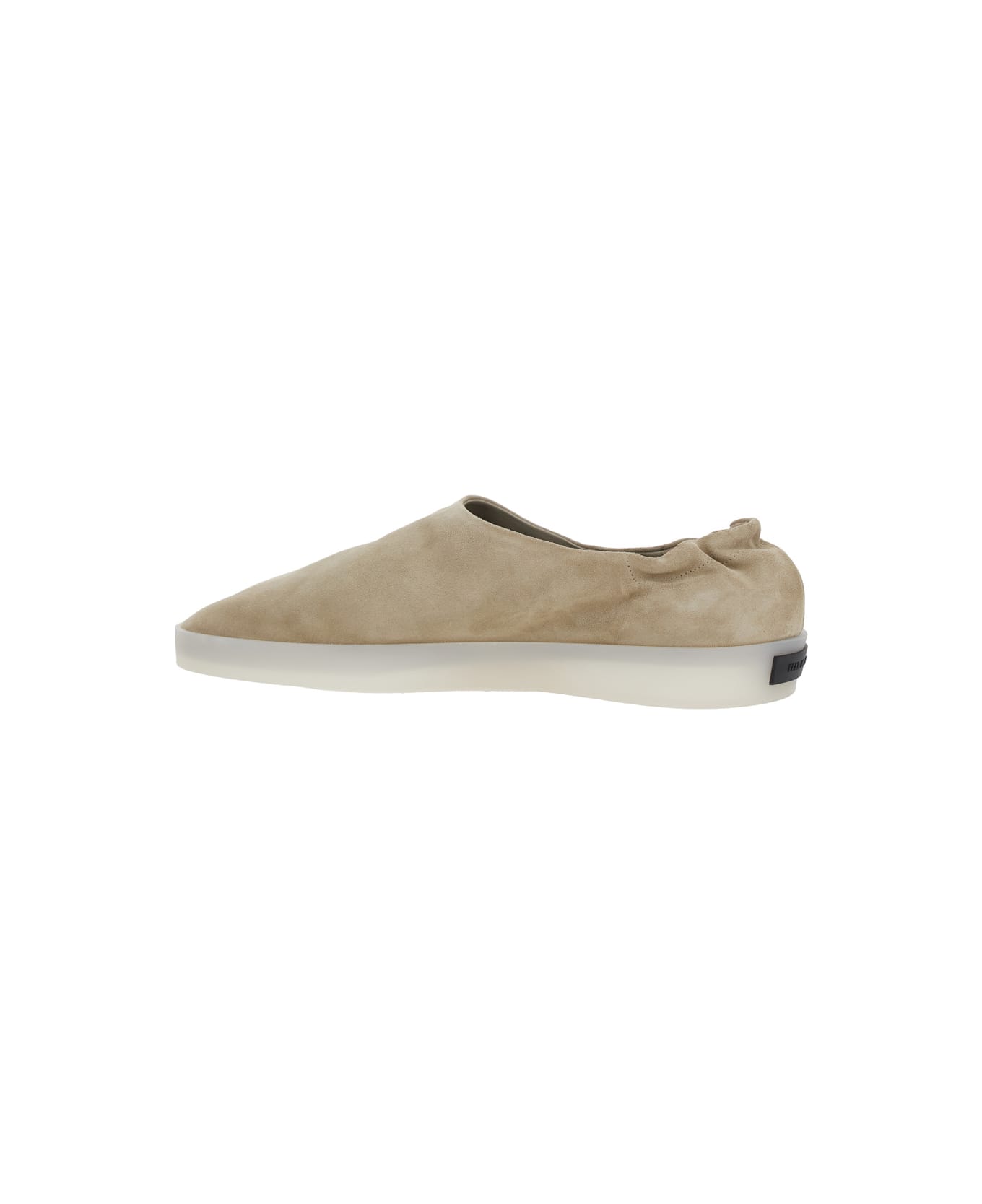Fear of God Beige Mules With Logo Patch On The Back And Elasticized Heel In Suede Man - Beige
