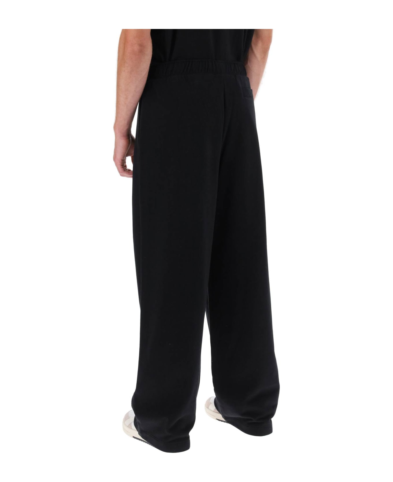 Palm Angels Loose Sweatpants - BLACK RED (Black)