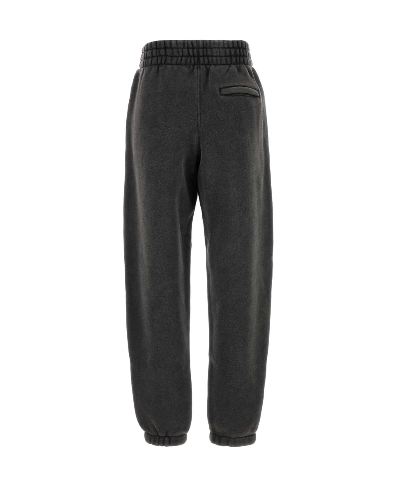 T by Alexander Wang Charcoal Cotton Blend Joggers - FADEDBLACK