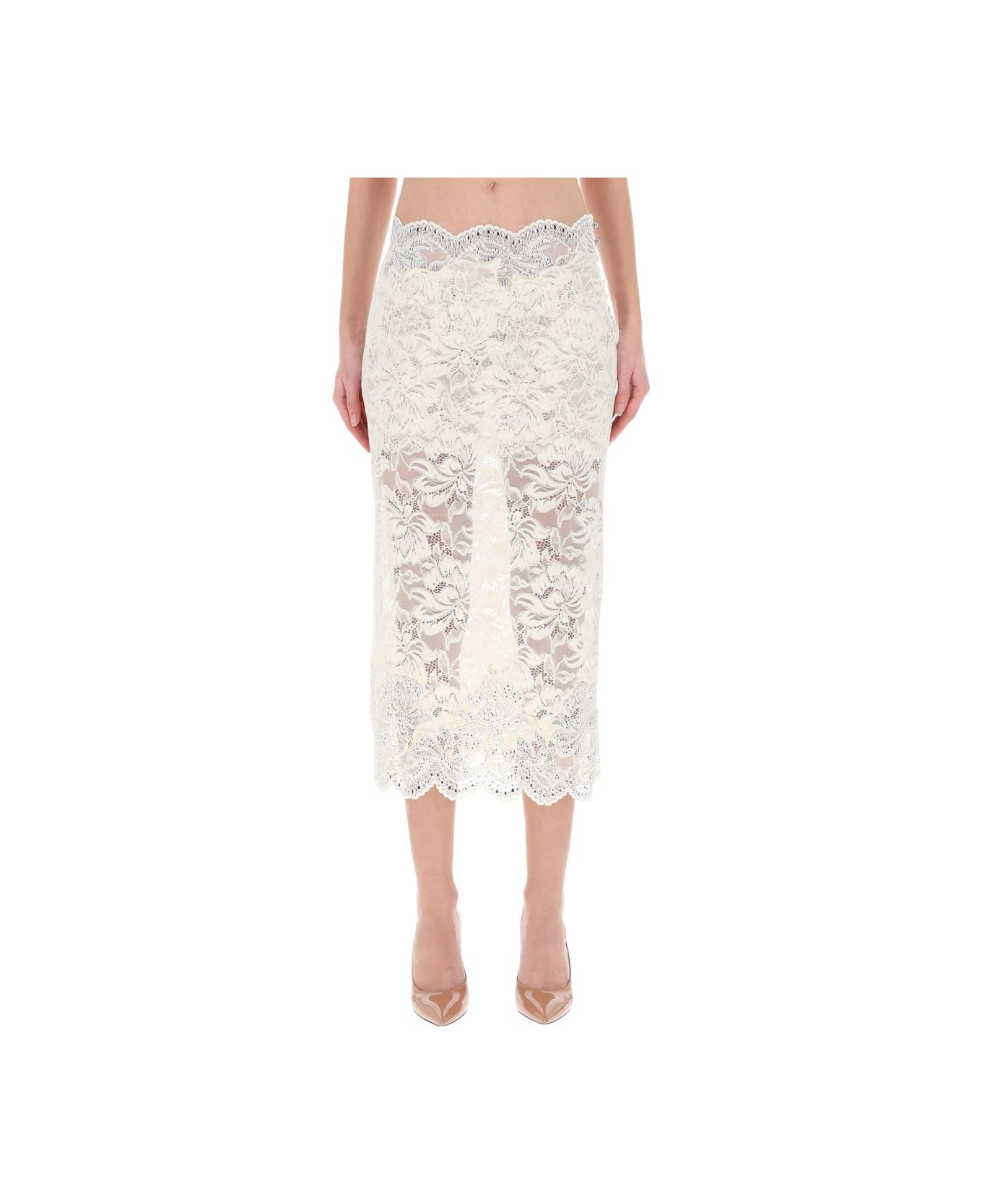 Paco Rabanne Midi Skirt "jupe" - IVORY