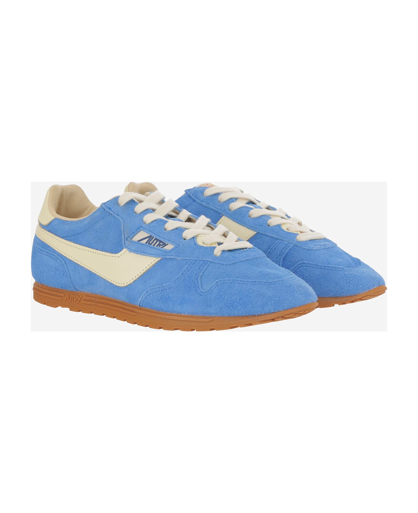Autry Windspin Leather Sneakers - Light Blue