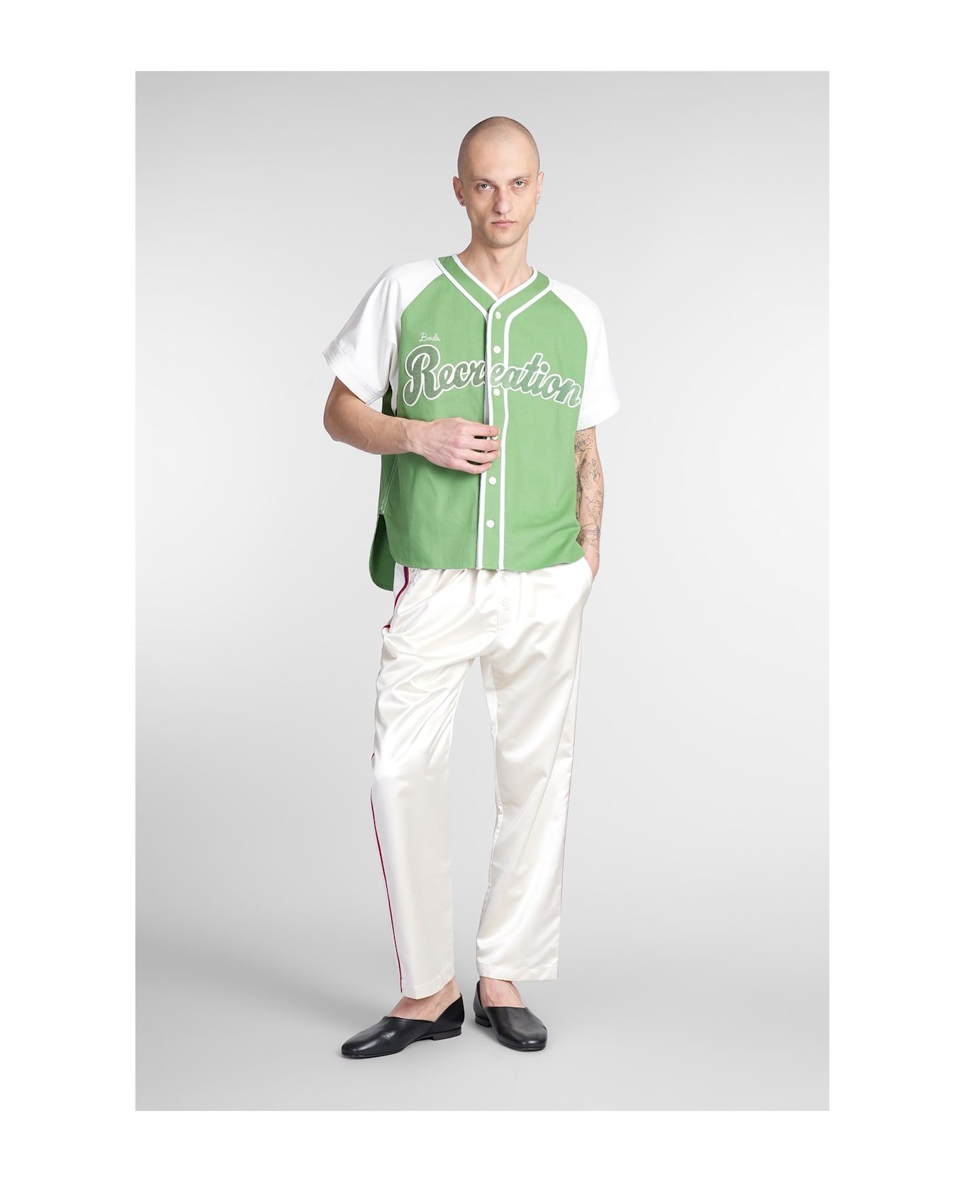 Bode Shirt In Green Cotton - green