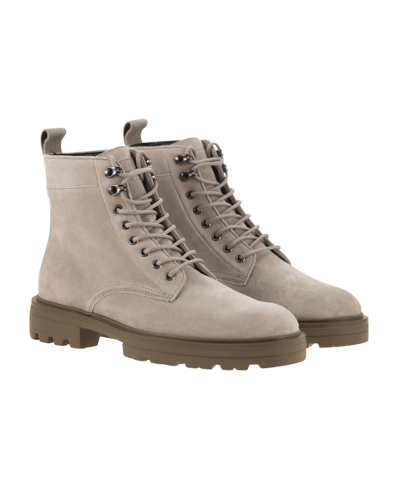 Hogan Ca15 Lace-up Boots - Stone
