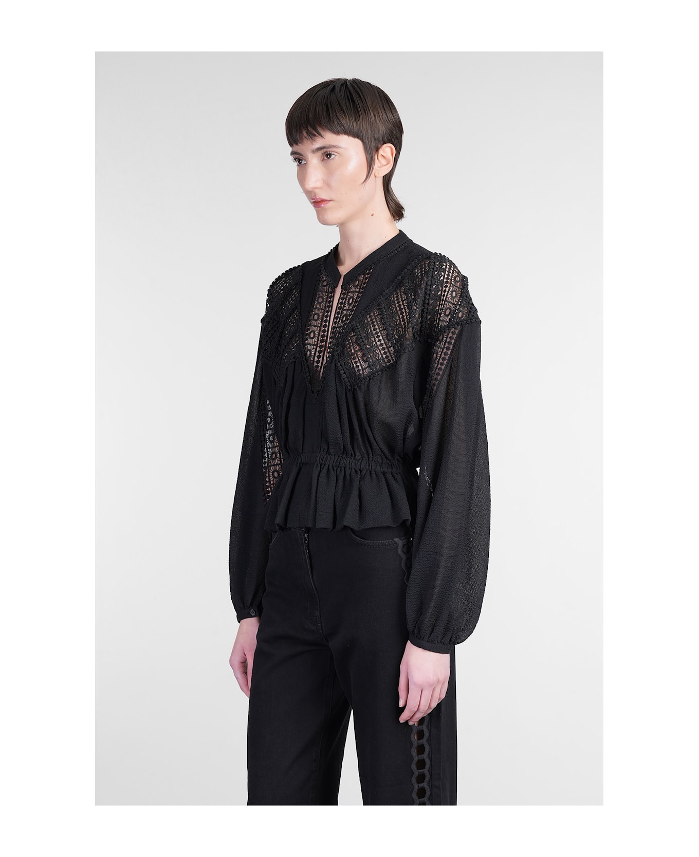 IRO Rixi Blouse In Black Polyester - black
