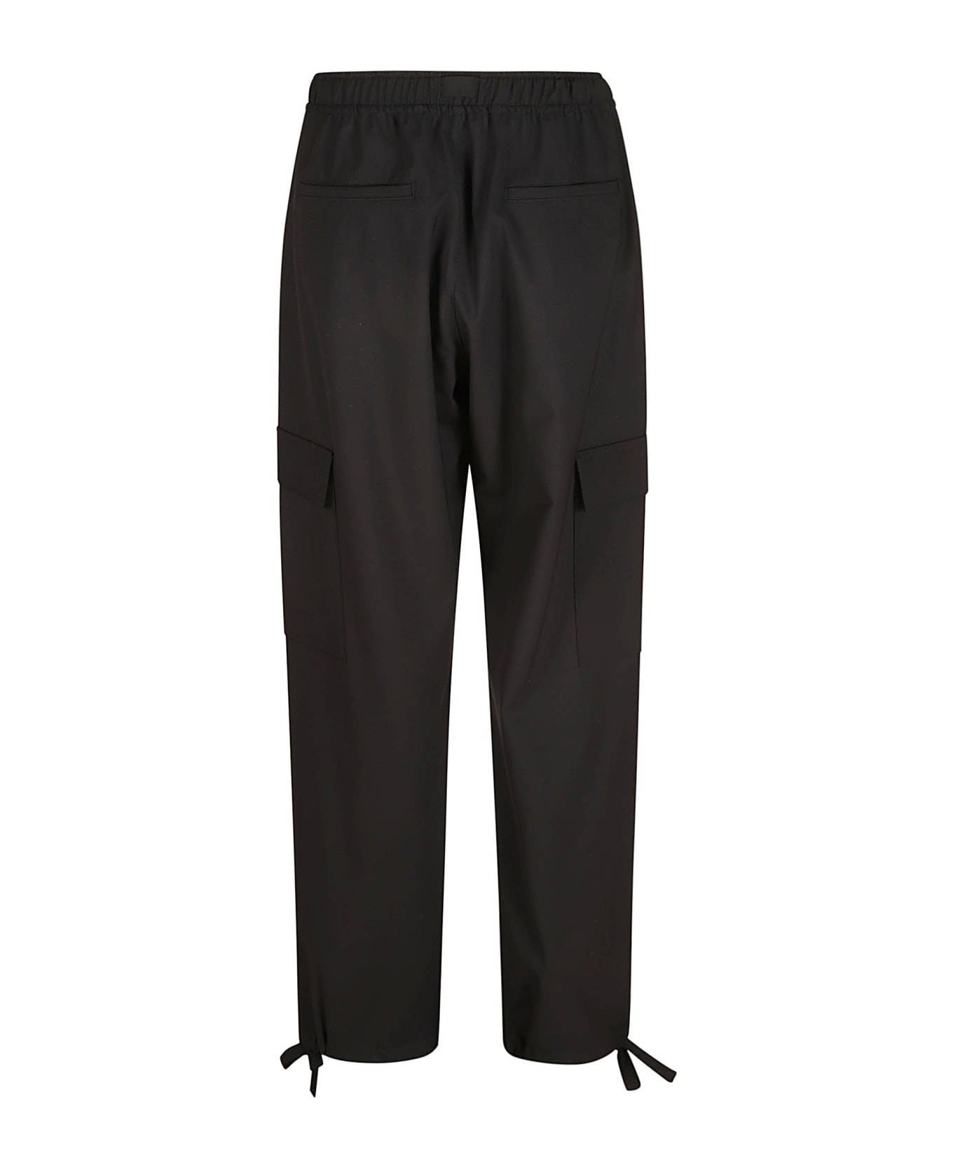 MSGM Cargo Straight Laced Trousers - Black
