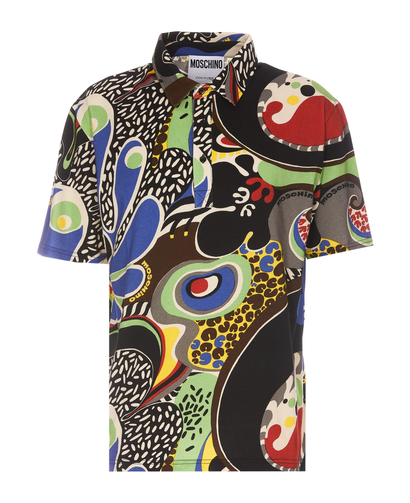 Moschino Psychedelic Print Polo Shirt - Multicolor