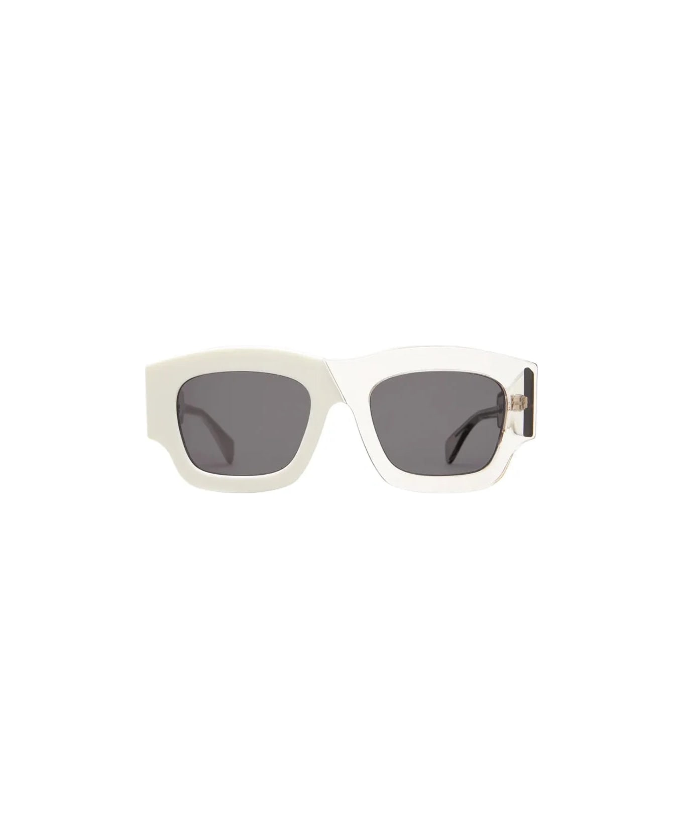 Kuboraum C8 Mik - Milk White + Smoke Sunglasses - white/grey サングラス