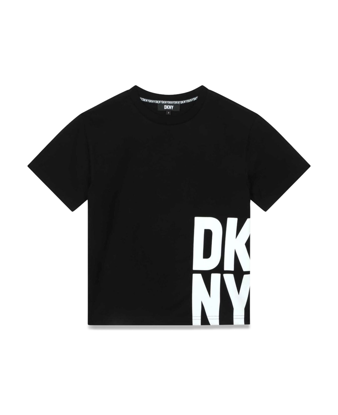 DKNY T-shirt With Side Logo - NERO