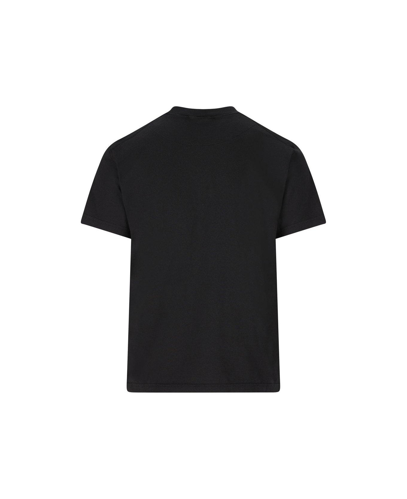 Stone Island Compass Patch Crewneck T-shirt - BLACK
