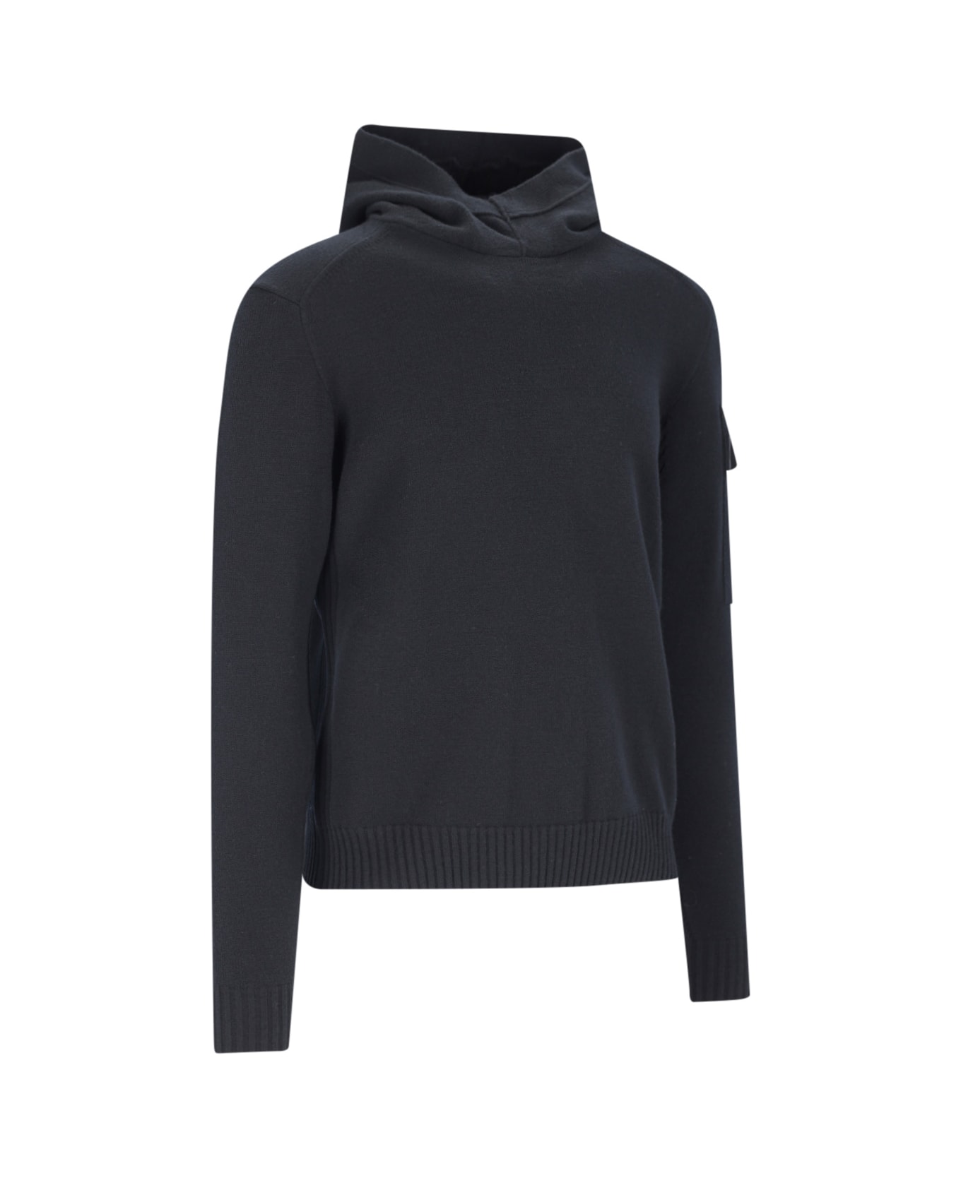 C.P. Company Black Virgin Wool Blend Sweatshirt - Black ニットウェア