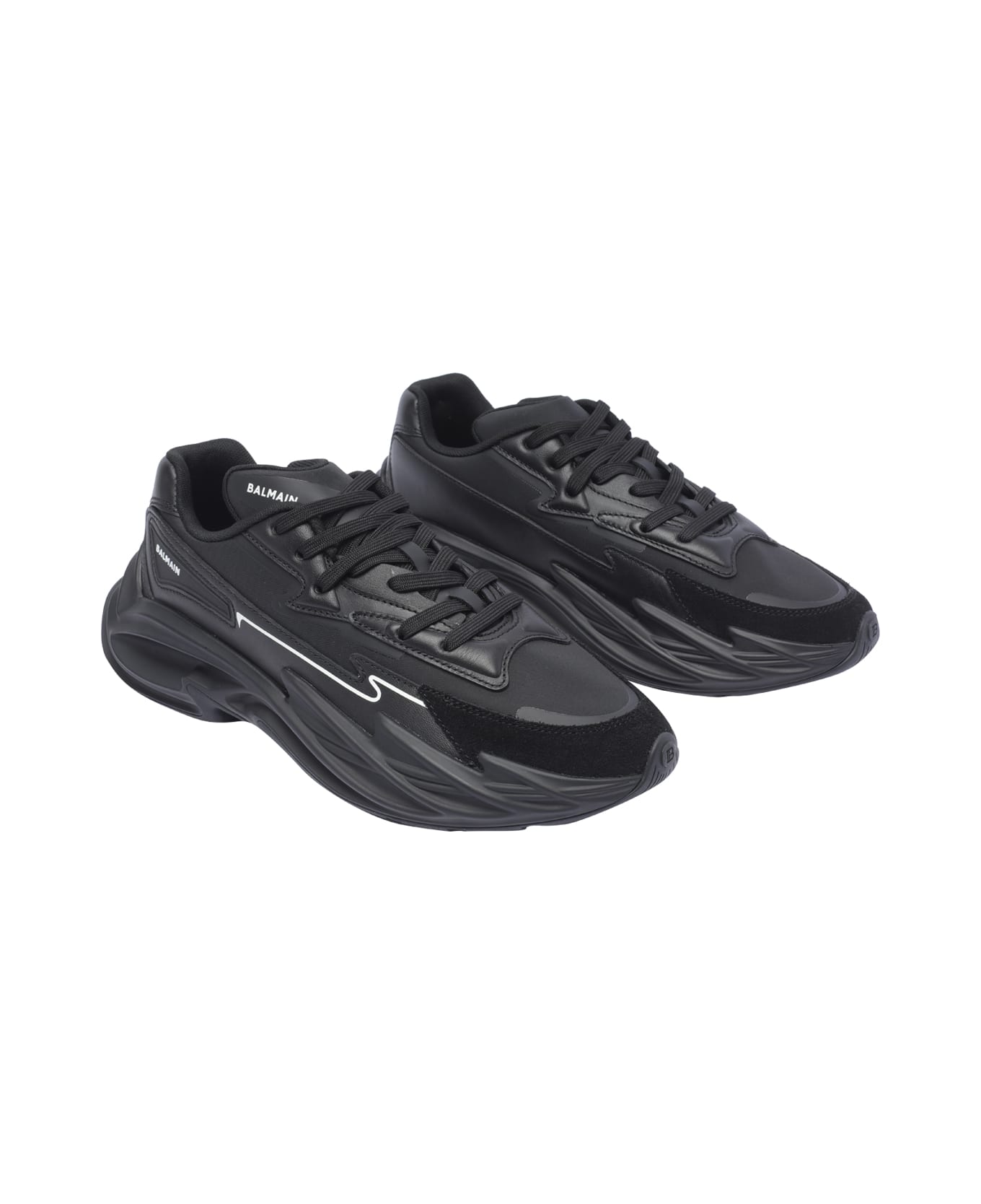 Balmain Run-low Sneakers - Black