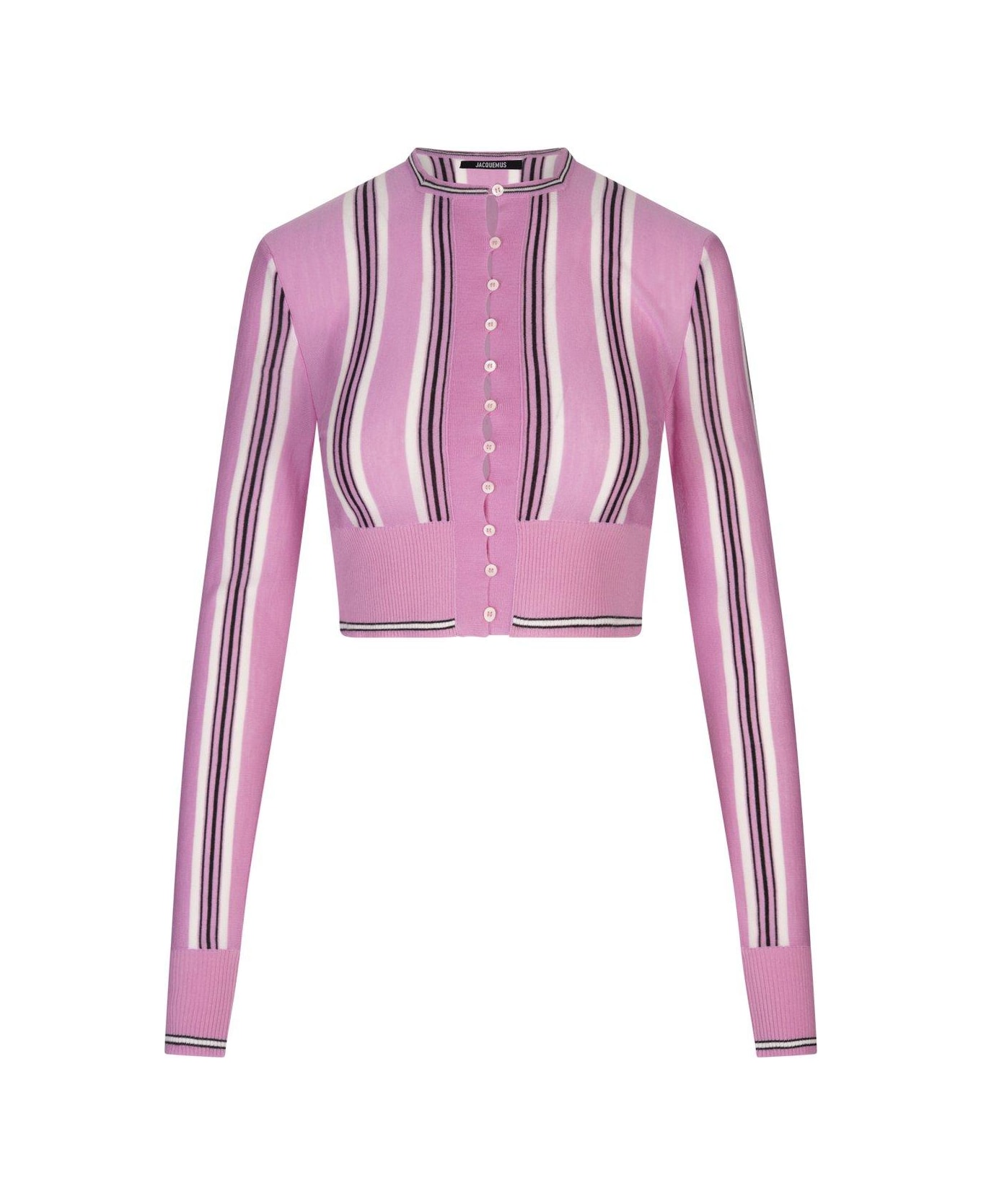 Jacquemus Striped Mini Cardigan - Pink