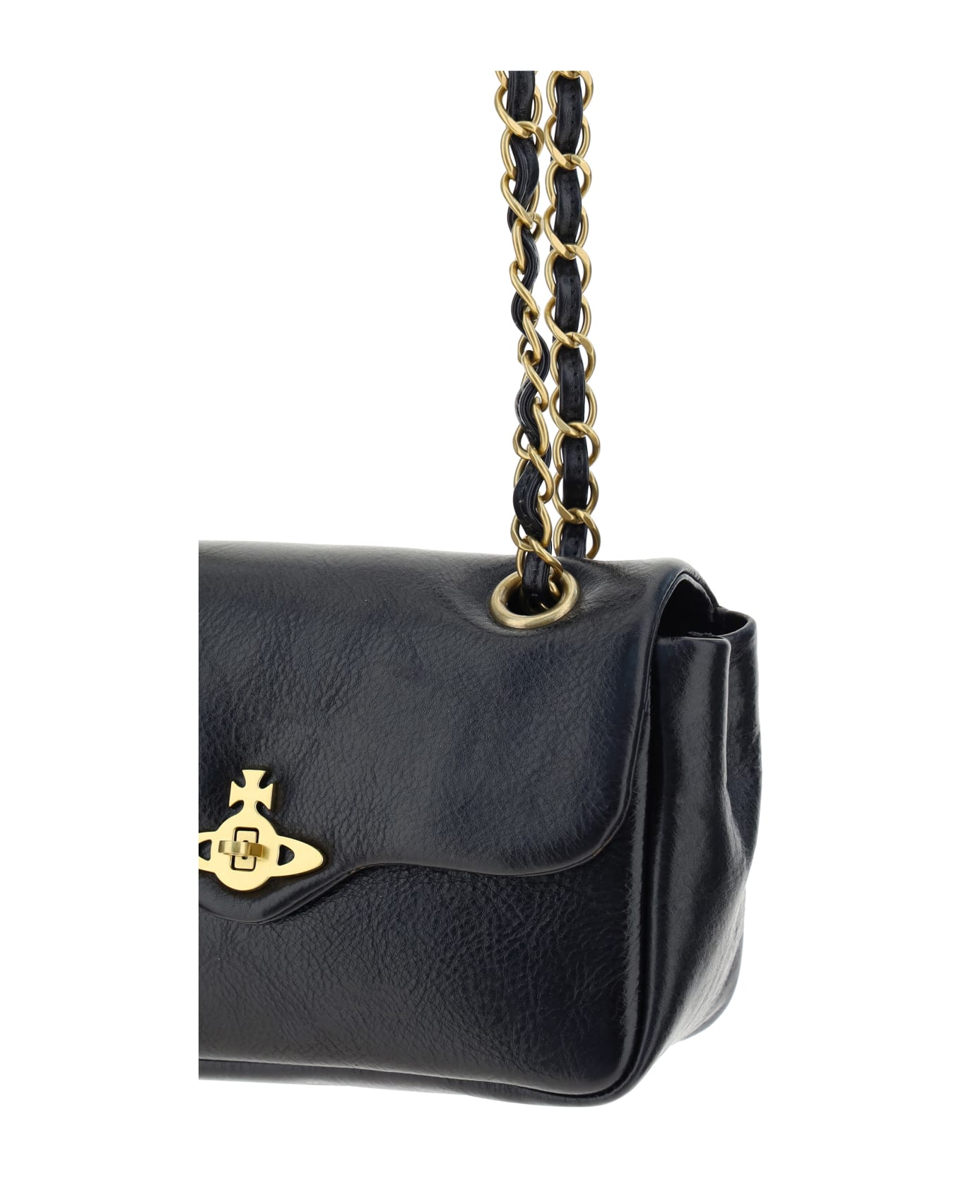 Vivienne Westwood Anita Chain Shoulder Bag - Black