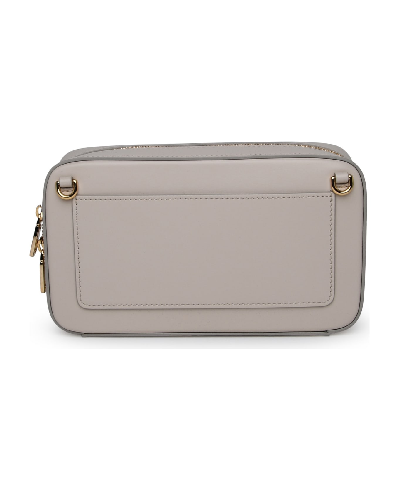 Dolce & Gabbana Dg Logo Camera Bag Small Shoulder Bag In Ivory Calf Leather - Avorio