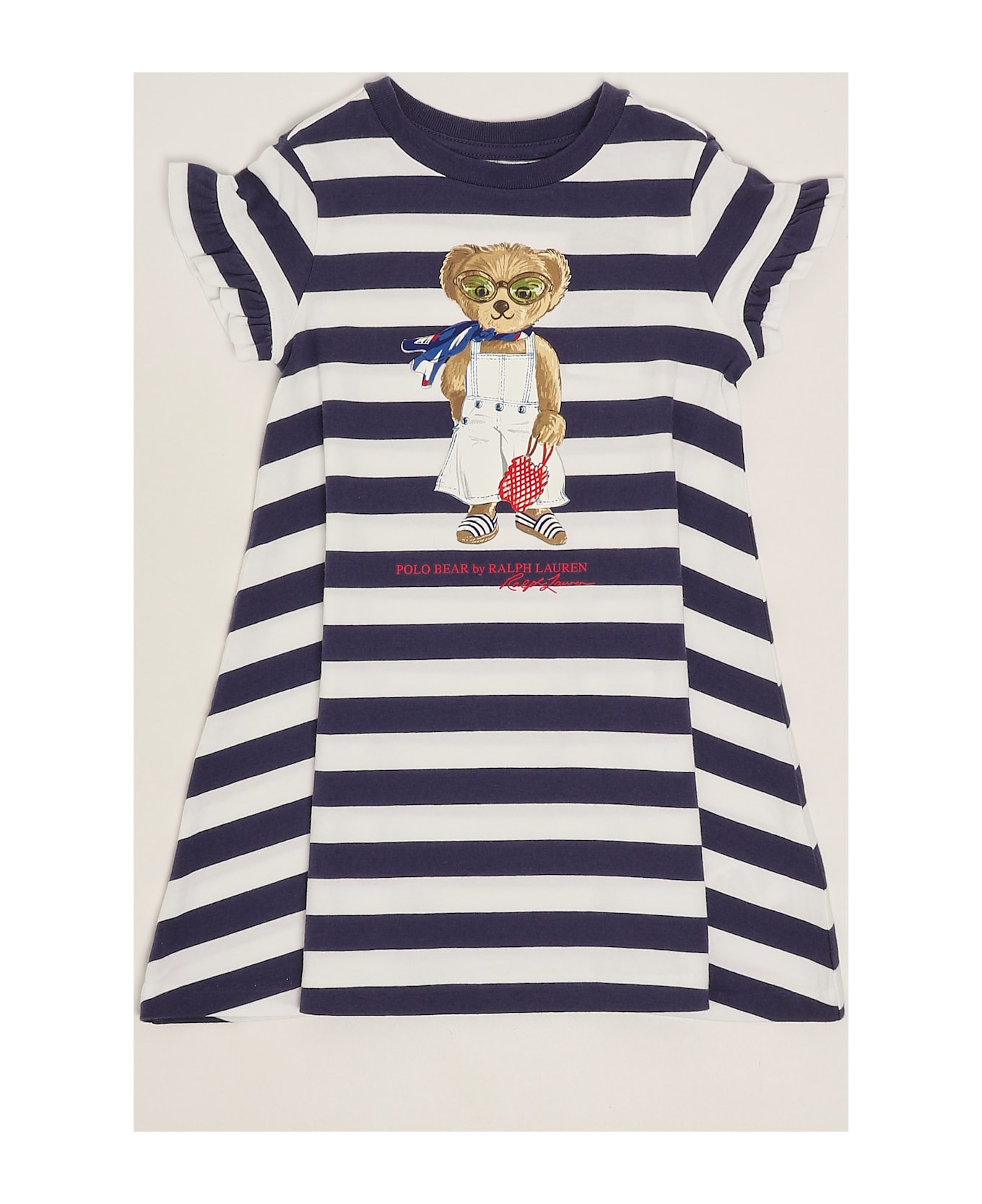 Polo Ralph Lauren Dress Dress - RIGA BIANCO-BLU トップス