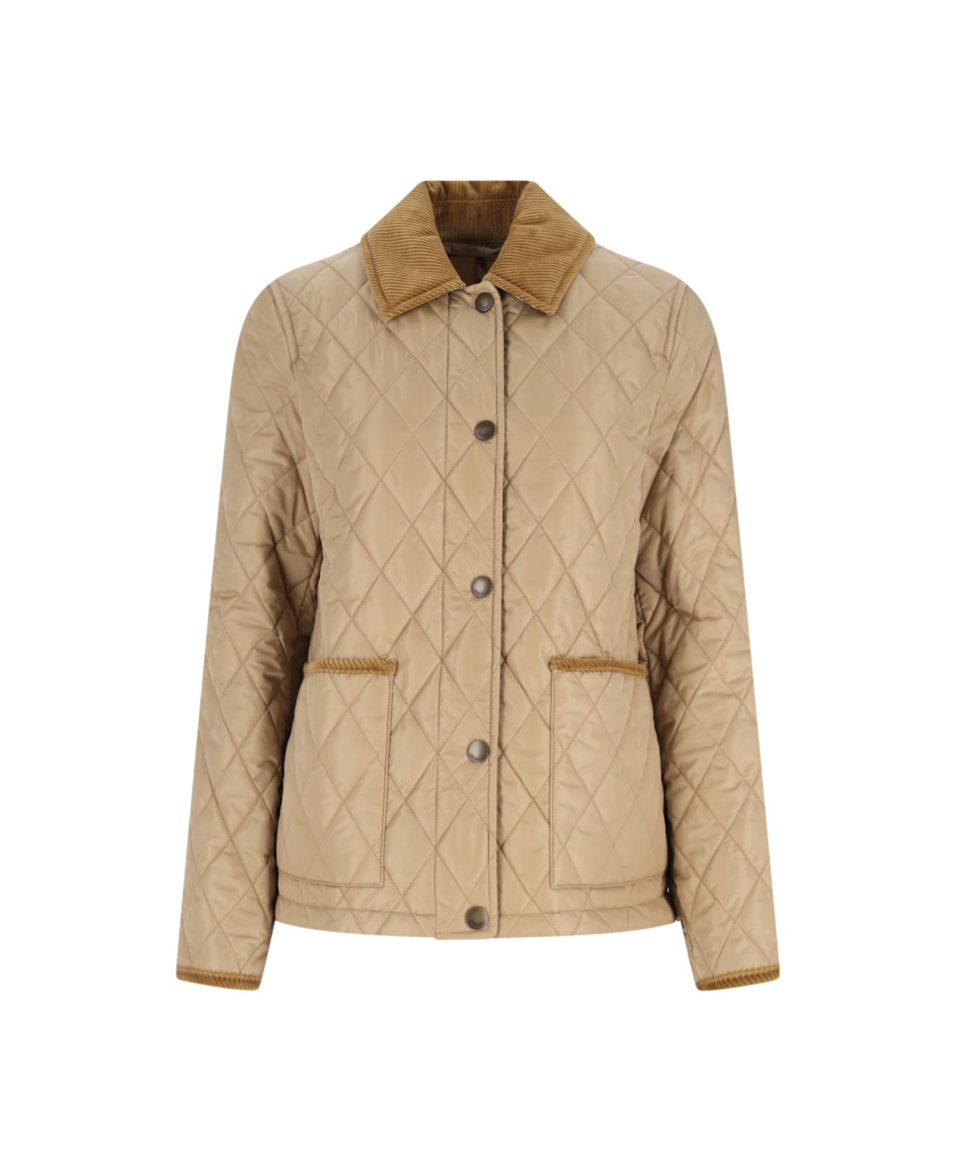 Burberry Quilted Jacket - NEUTRALS