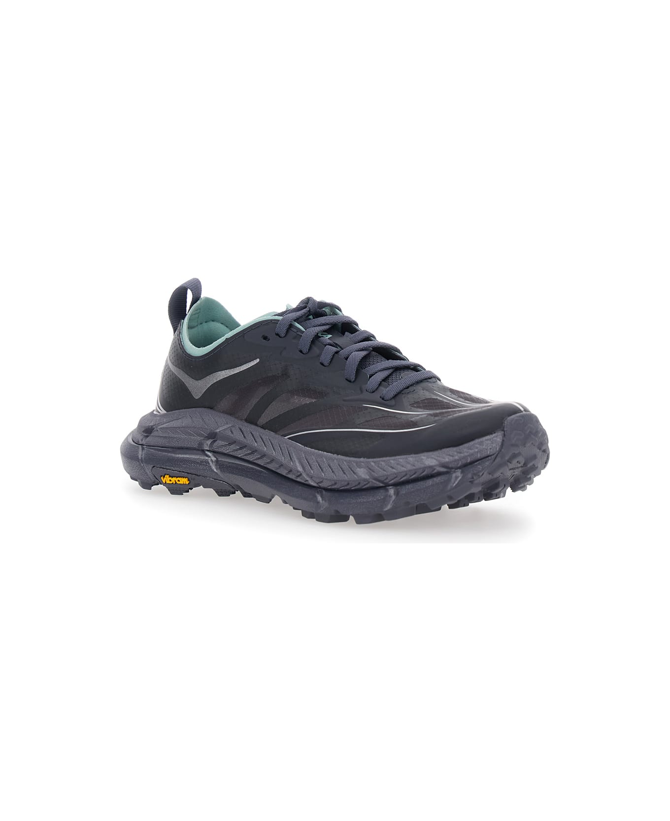 Hoka 
mafate Speed 4 Lite
 Grey Low Top Sneakers With Mesh Panels In Tech Fabric Unisex - Grey