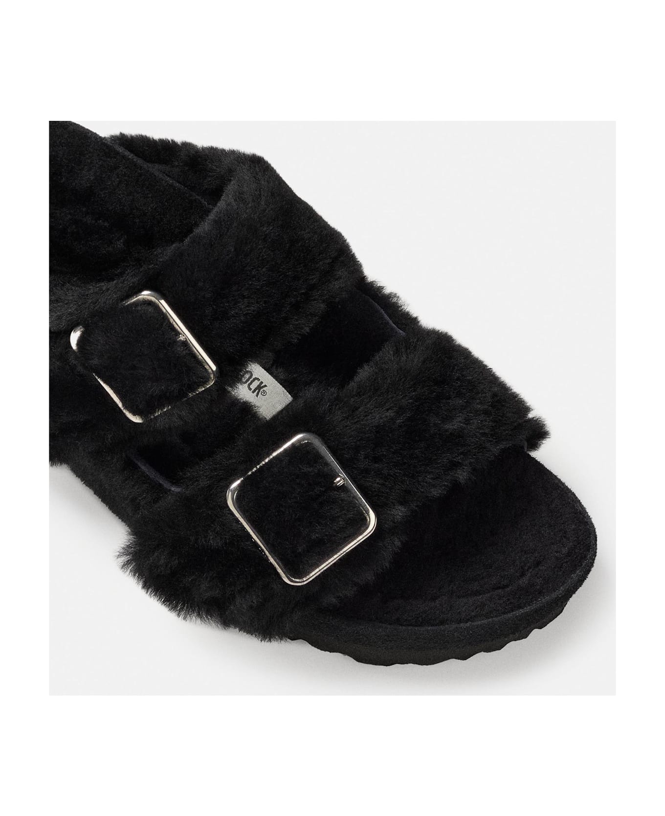 Birkenstock Arizona Shearling Big Buckle - Black