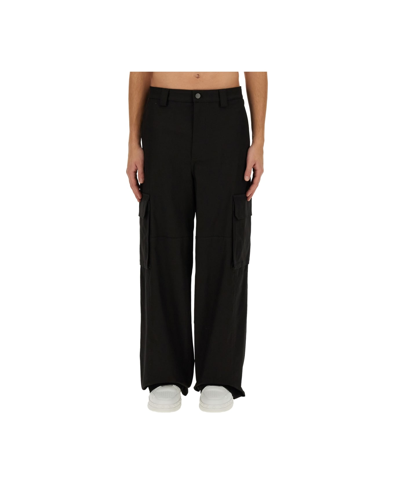 Valentino Cargo Pants - BLACK