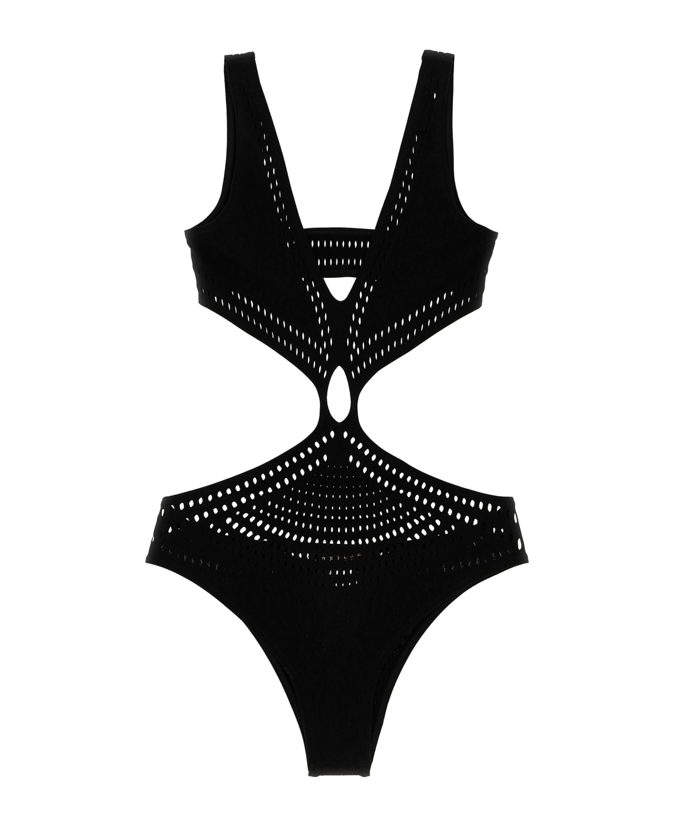 Roberto Cavalli 'anatomic Stretch' One-piece Swimsuit - Black  
