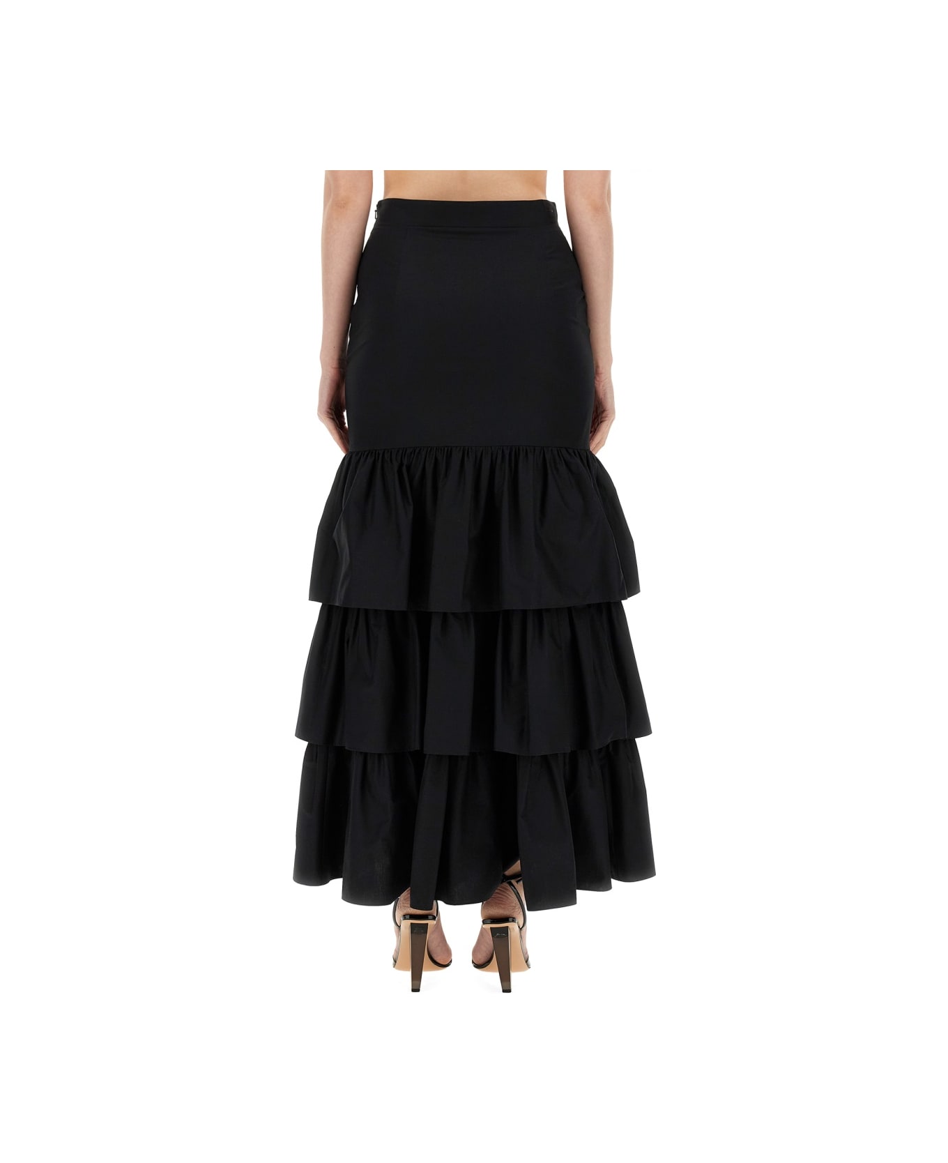 Moschino Skirt With Ruffles - BLACK
