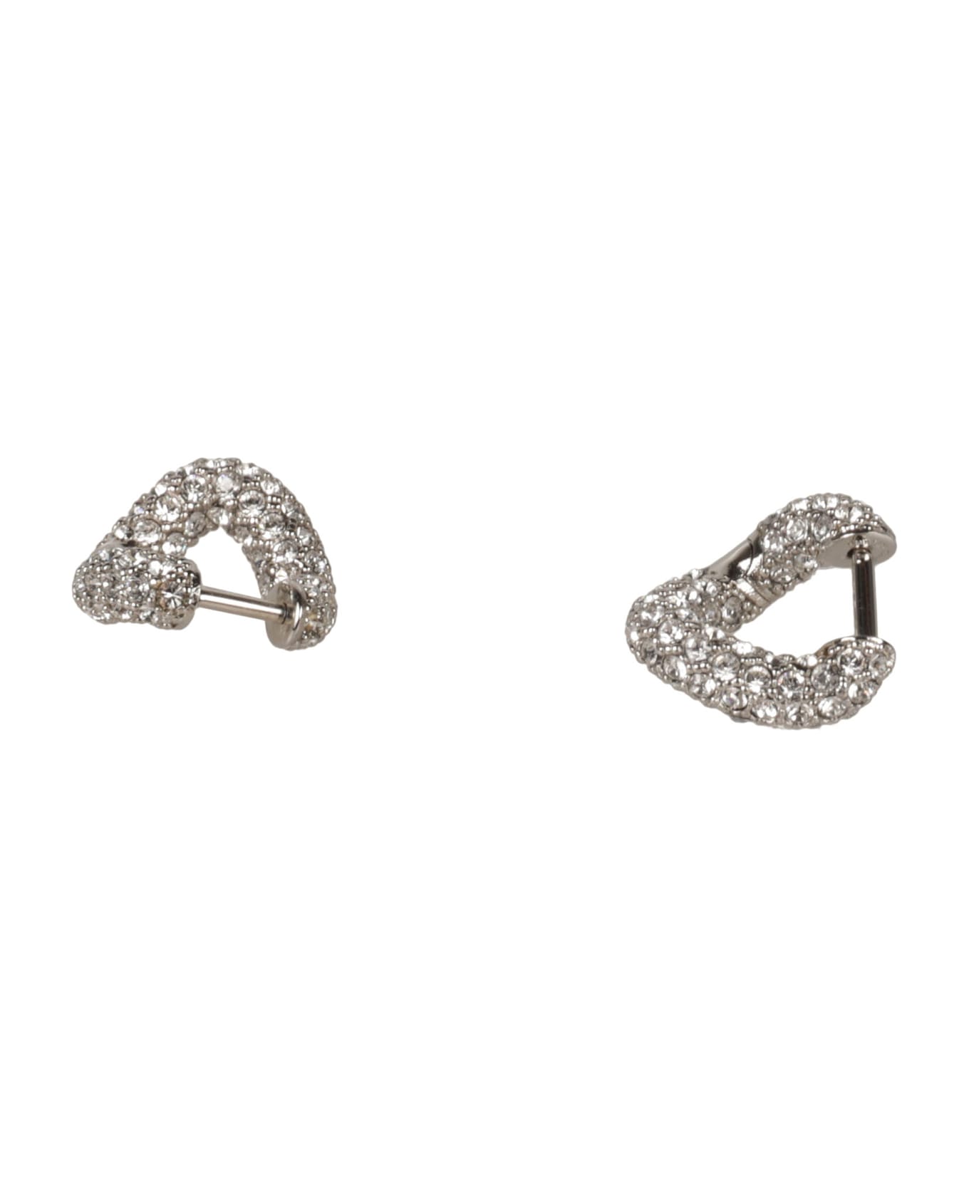 Balenciaga Brass Earrings - Shiny Silver