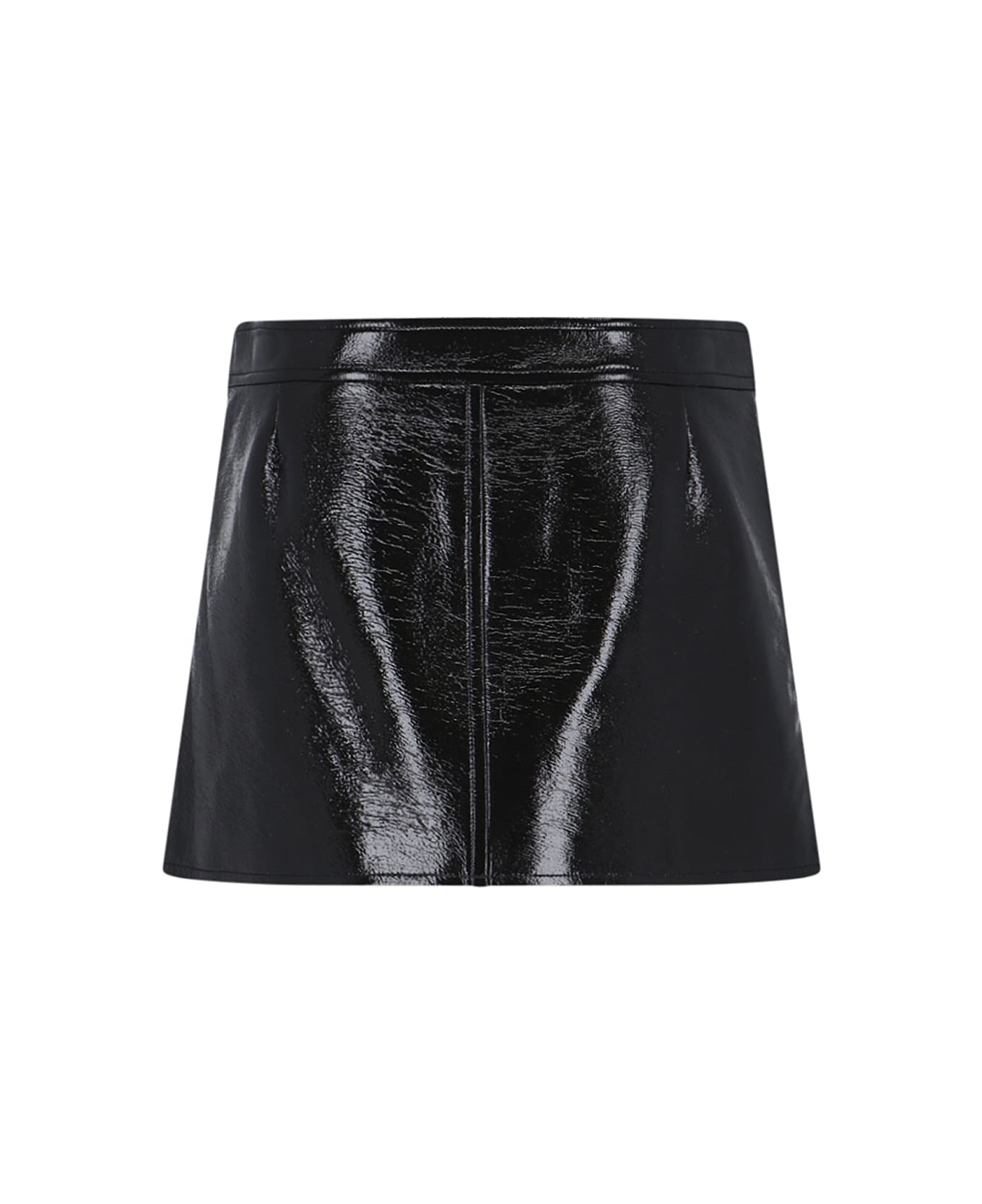 Courrèges "buckled Zipped" Mini Skirt - Black  