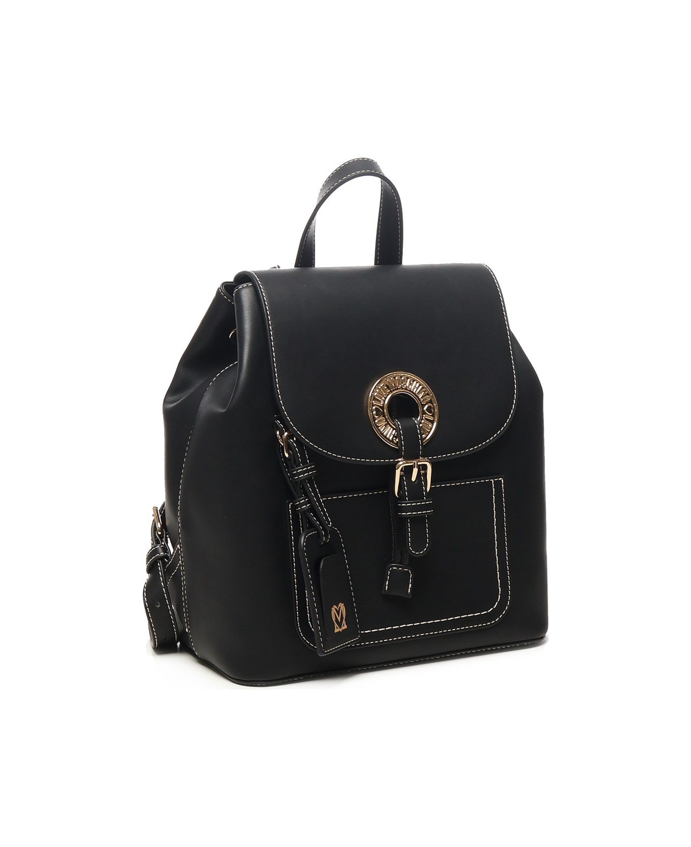 Love Moschino Backpack With Logo - Black