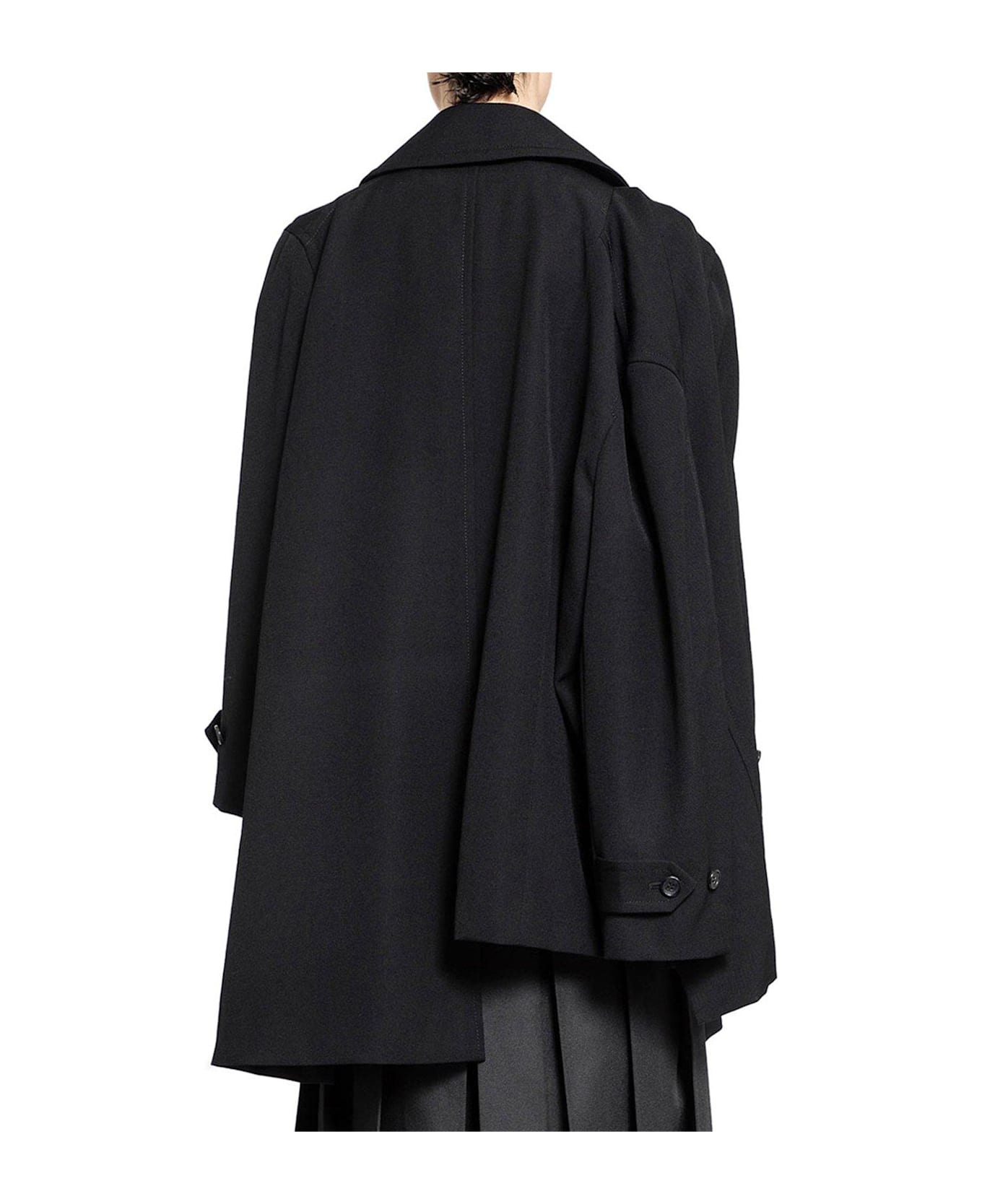Comme des Garçons Double-breasted Gabardine Jacket - Black