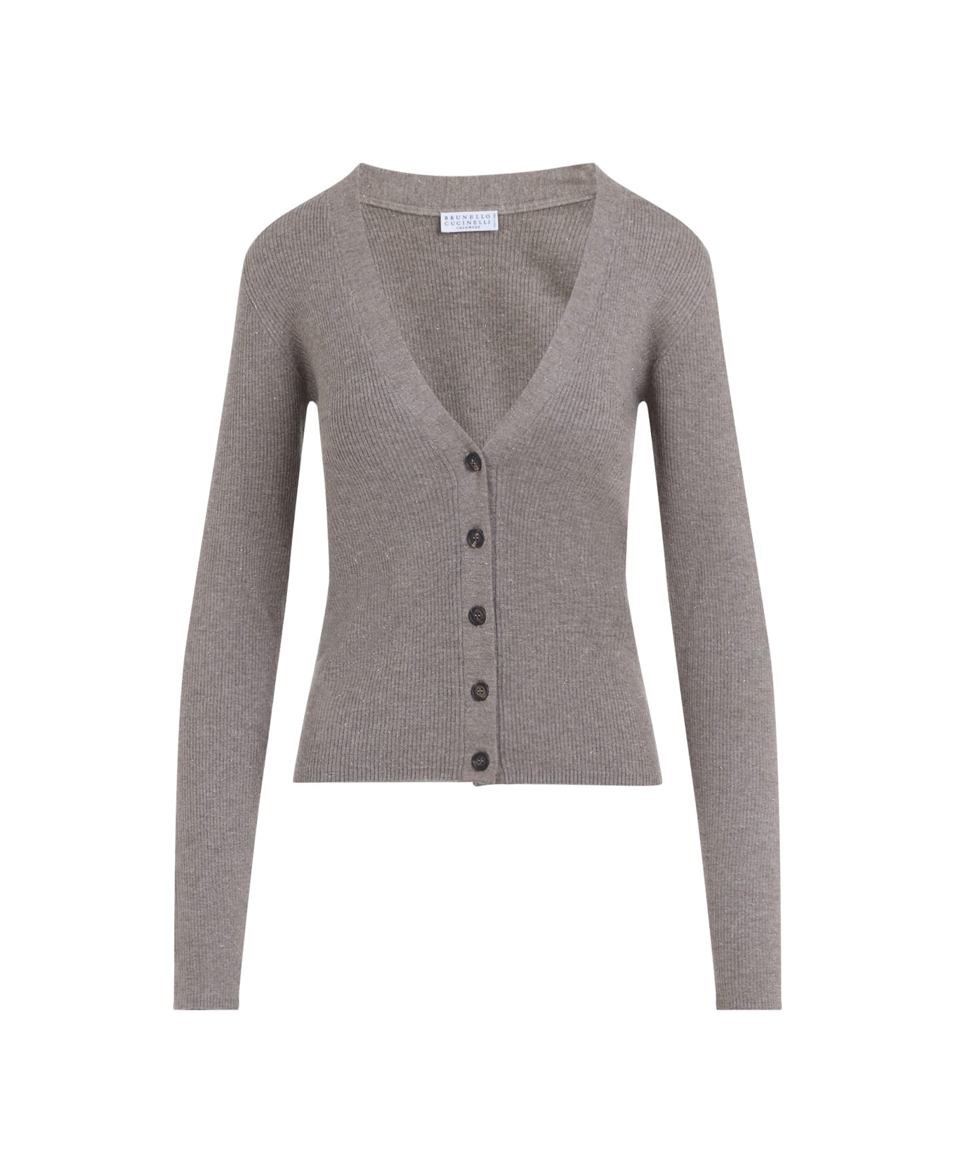Brunello Cucinelli Lurex Cardigan - Brown