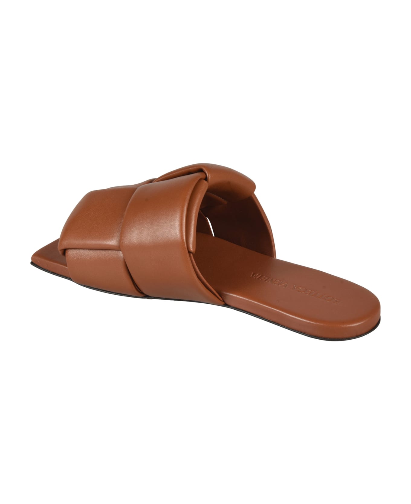 Bottega Veneta Patch Flat Sandals - Caramel