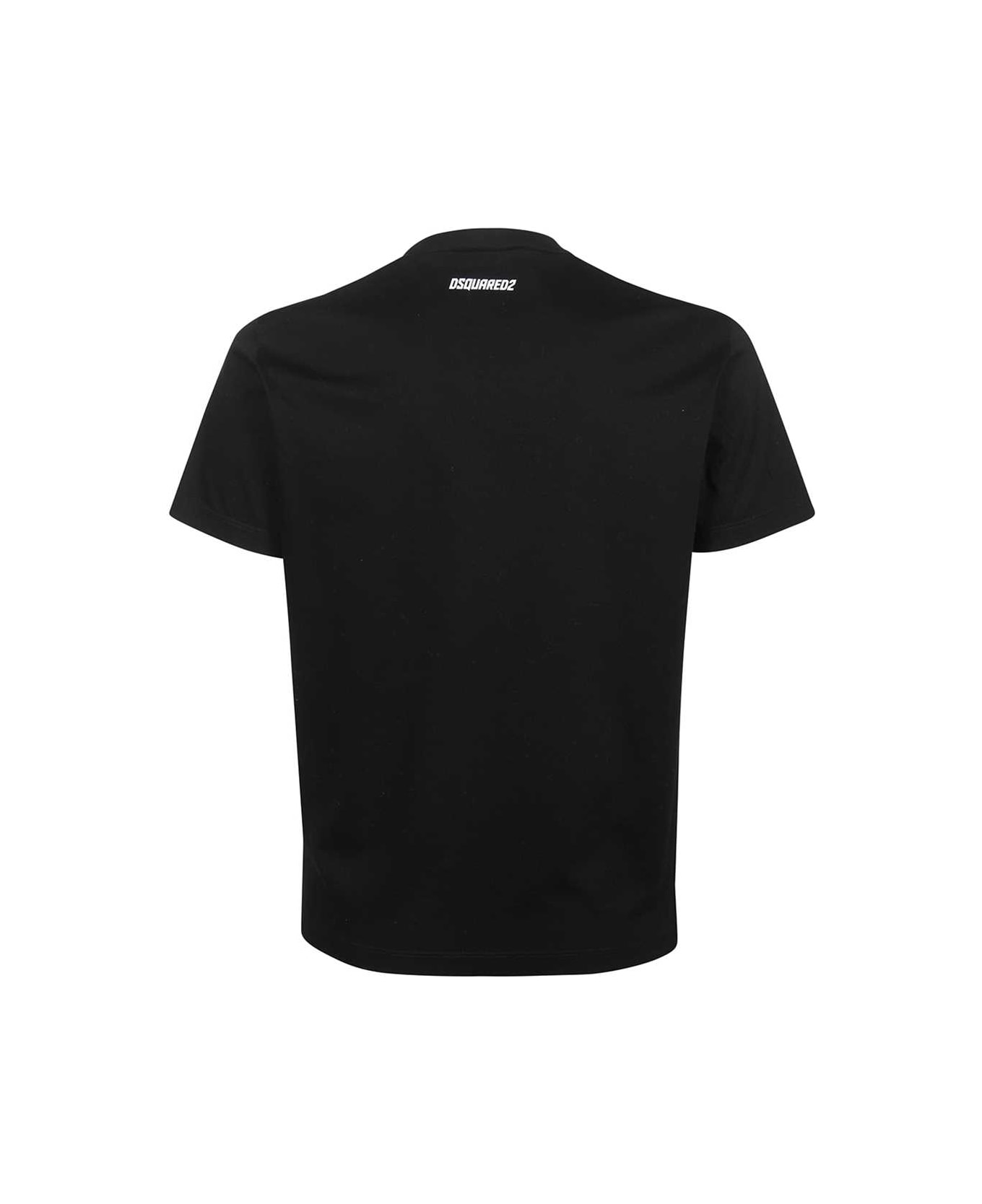 Dsquared2 Printed Cotton T-shirt - black