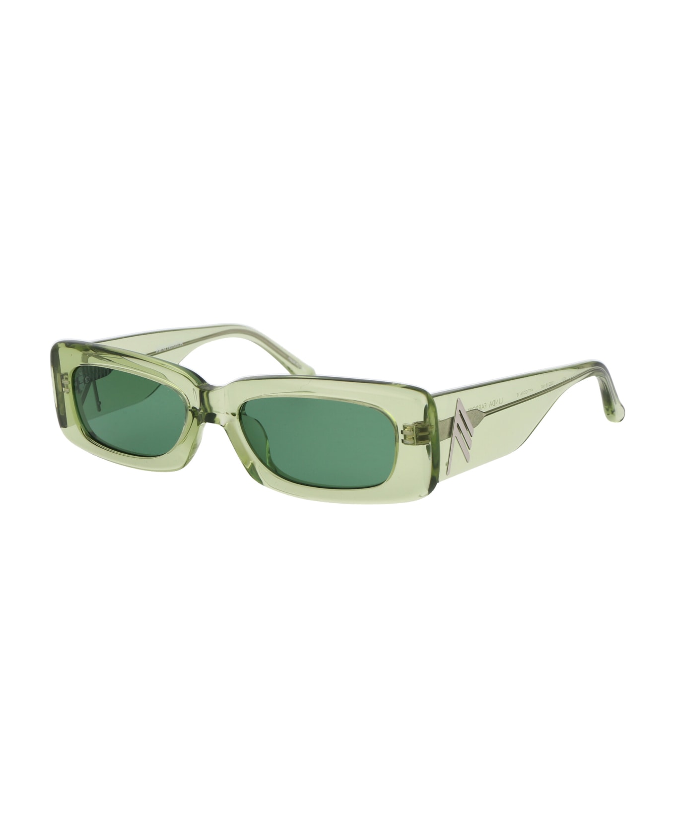 The Attico Mini Marfa Sunglasses - LIME/SILVER/GREEN