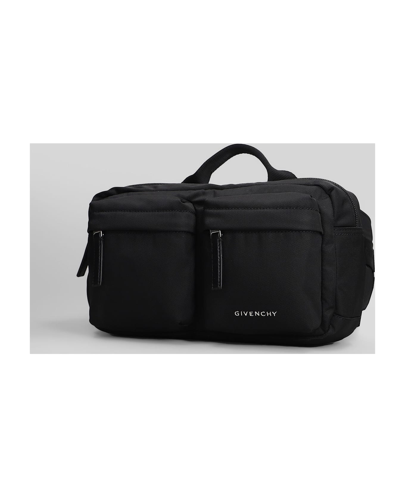 Givenchy Essential U Waist Bag In Black Polyamide - black
