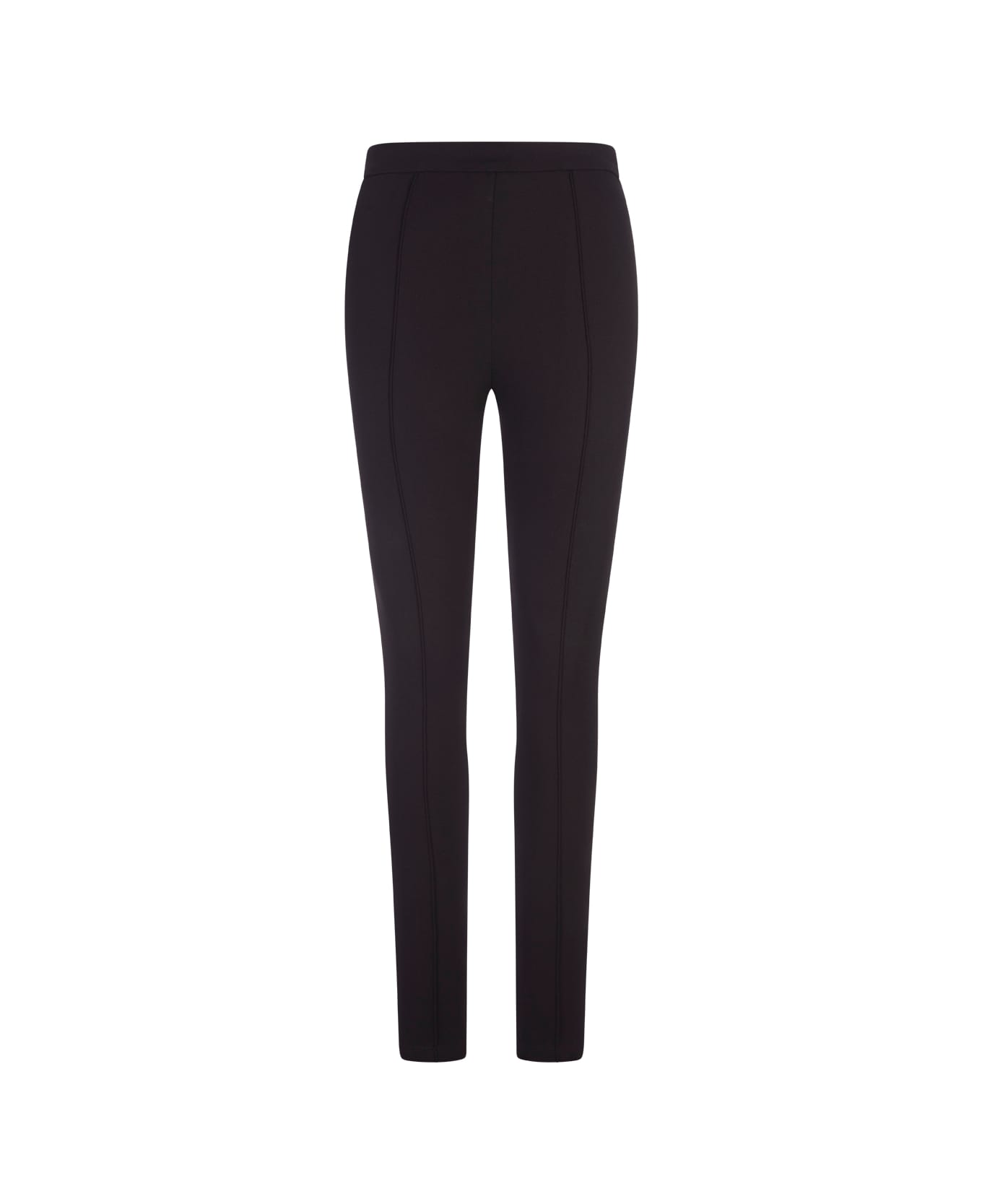 Moncler Black Slim Fit Stretch Gabardine Trousers - Black