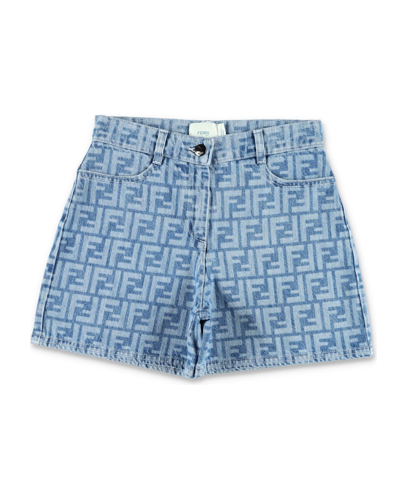 Fendi Kid - Ff Shorts Denim - DARK BLU