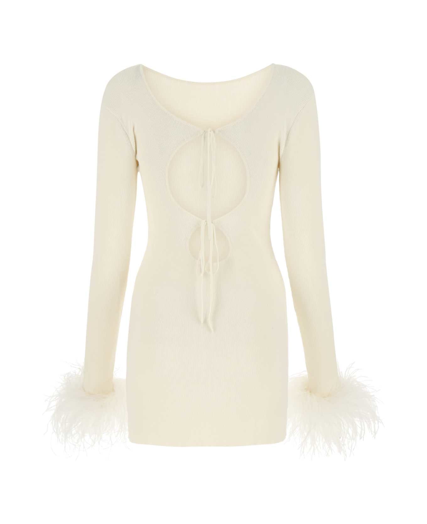Magda Butrym Ivory Stretch Cotton Blend Mini Dress - CREAM