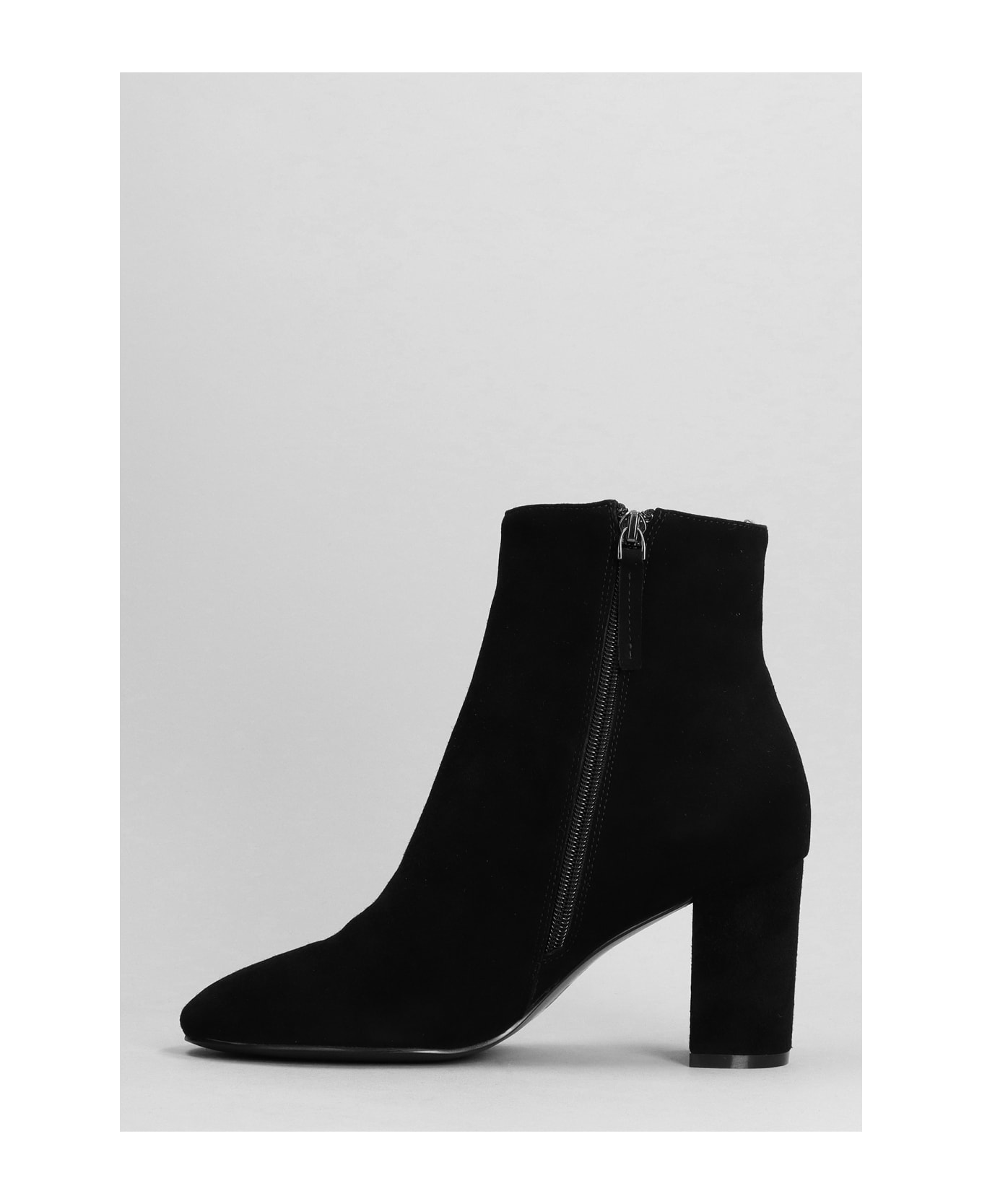 Bibi Lou High Heels Ankle Boots In Black Suede - black