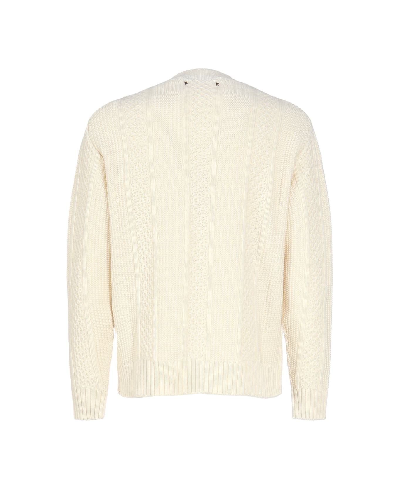 Golden Goose Wool Sweater With Embroidery - White ニットウェア